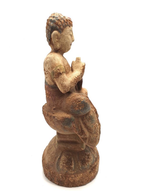 Holz Statuetten aus China Buddha Manjushri 3