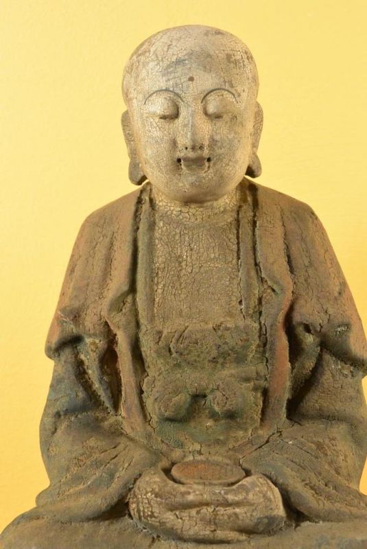 Holz Statuetten aus China buddhistischer Mönch 2