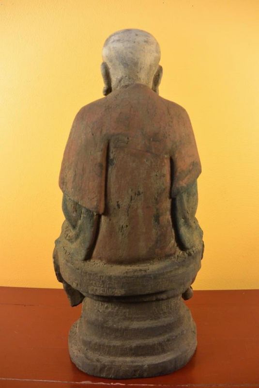 Holz Statuetten aus China buddhistischer Mönch 4