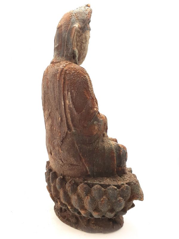 Holz Statuetten aus China Göttin Guanyin 4