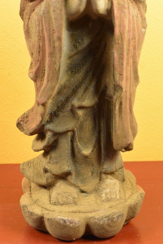 Holz Statuetten aus China Göttin Guanyin Steh 3