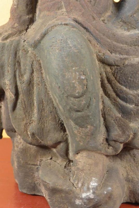 Holz Statuetten aus China Guanyin Meditationshaltung 3