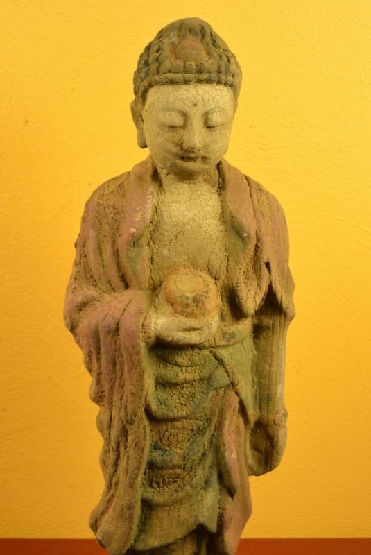Holz Statuetten aus China Stehender Buddha 2