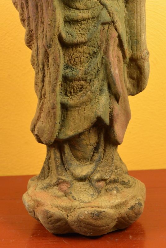 Holz Statuetten aus China Stehender Buddha 3