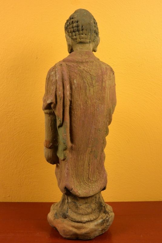 Holz Statuetten aus China Stehender Buddha 5