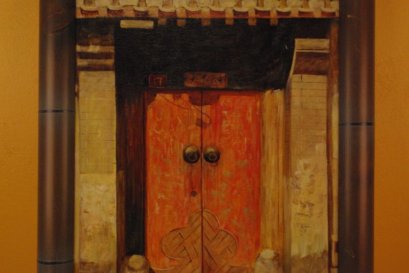 Hutong Door Chinese Painting 2