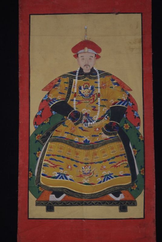 Plaque Murale Asiatique En Pierre - Représentation D'un Empereur Chinois - Style Shou Shan