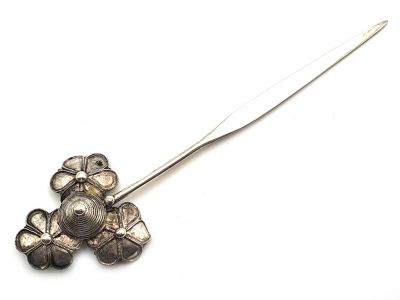 Chinese ethnic Triple Flowers hairpins Miao minority