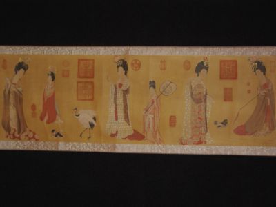 Dames aux fleurs dans les cheveux Peinture Chinoise Dames aux fleurs dans les cheveux Peinture Chinoise