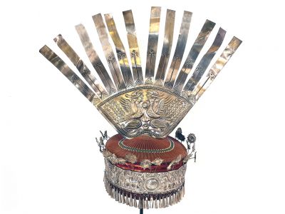 Chapeau de la Minorité Chinoise Miao Coiffe Femme Chapeau de la Minorité Chinoise Miao Coiffe Femme