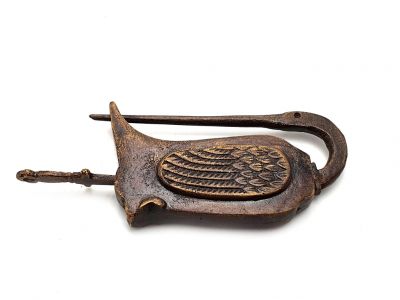 Chinese Brass padlock Stork