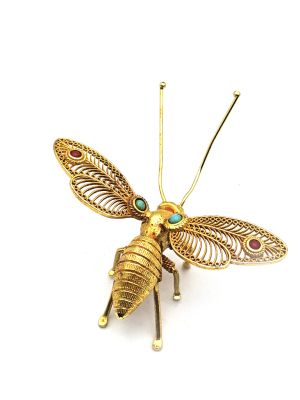 Ancien bijou de théâtre - Insecte - Empereur et impératrice - Abeille