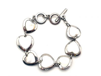 Herz Armband Weiss