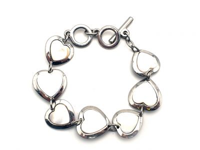 White Heart Bracelet