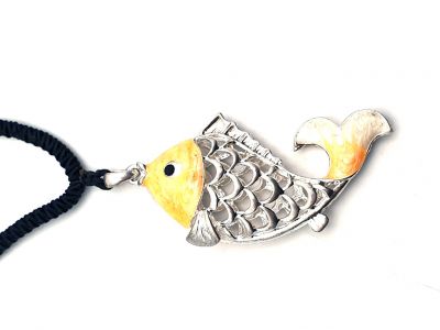 Collier chinois Poisson Jaune