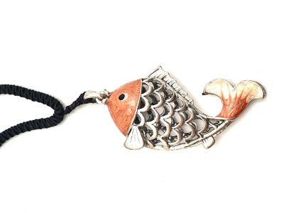 Chinesischer Anhänger Orange Fisch