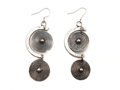 Double Spirales de vie Boucles d'oreilles ethnique