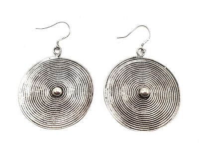 Grande Boucles d'oreilles ethnique Spirale de la Miao - 4cm