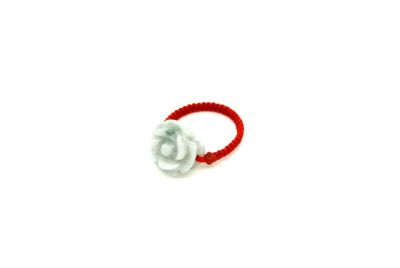 Bague Fleur en Jade - Taille:56/57