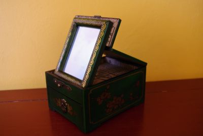 Petite Boite à Bijoux Dragon et Phénix Verte Petite Boite à Bijoux Dragon et Phénix Verte