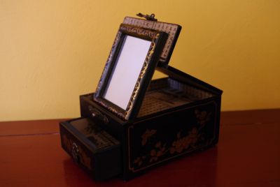Petite Boite à Bijoux Chinoise Papillons Noire Petite Boite à Bijoux Chinoise Papillons Noire