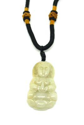 Pendentif en Jade Bouddha Blanc