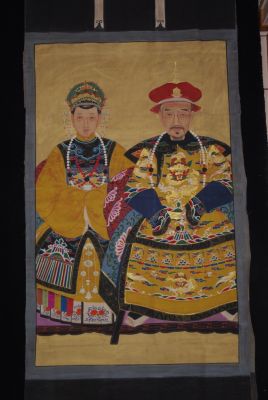 Très Grand Couple de dignitaires Chinois Qing KangXi Très Grand Couple de dignitaires Chinois Qing KangXi