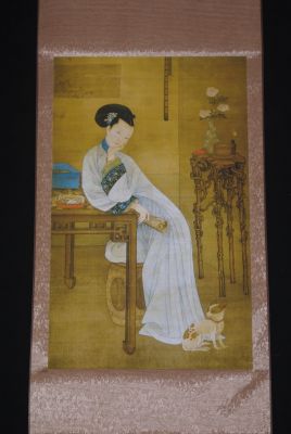 Peinture Chinoise Femme Dynastie Qing de Leng Mei Peinture Chinoise Femme Dynastie Qing de Leng Mei