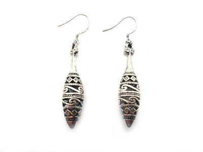 Aretes étnicos Minoría Miao Oval