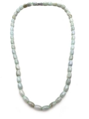 Collier en Jade 68 Perles Ovales de Jade