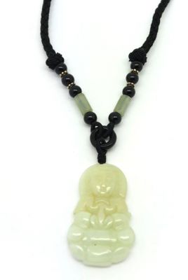 Pendentif en Jade Bouddha Blanc