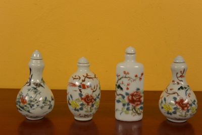 Lot de Tabatières Fleurs et Oiseaux 2