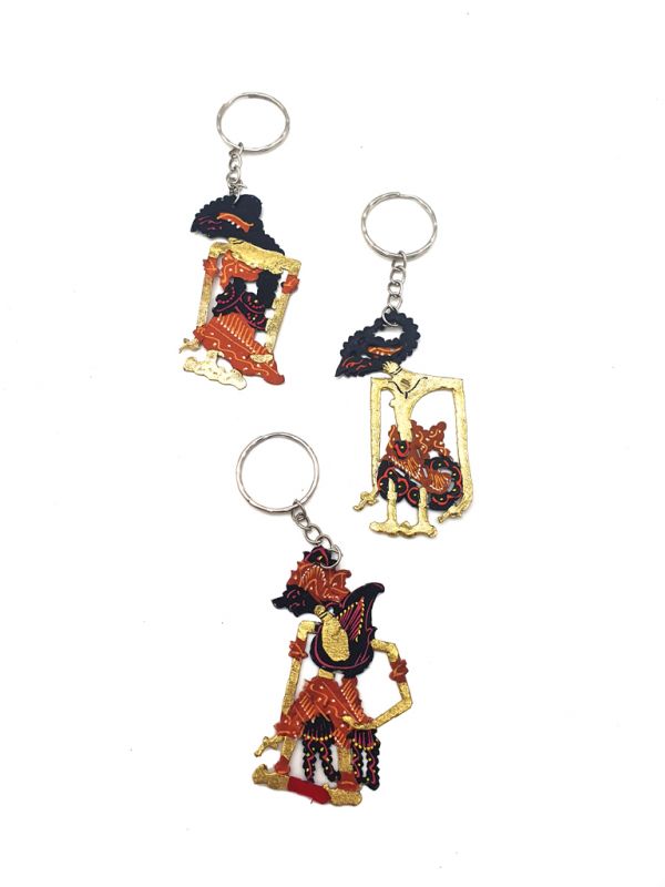 Indonesian Shadow play Wayang Kulit Small key ring 1