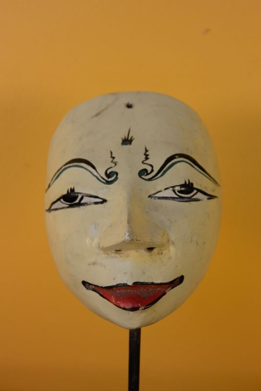 Indonesische Maske - Alte Java-Maske (40 Jahre alt) - Elfenbein Farbe 2
