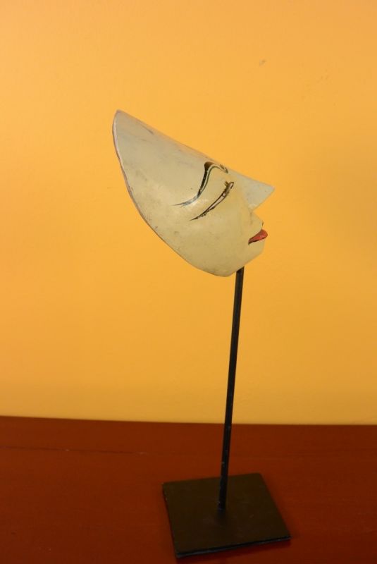 Indonesische Maske - Alte Java-Maske (40 Jahre alt) - Elfenbein Farbe 3