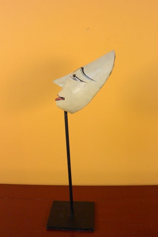 Indonesische Maske - Alte Java-Maske (40 Jahre alt) - Elfenbein Farbe 4