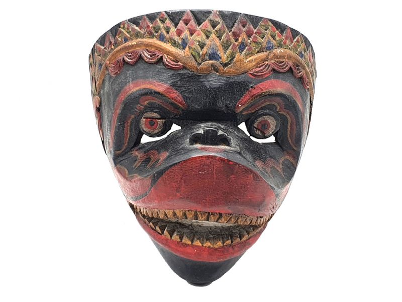 Indonesische Maske - Alte Java-Maske (80 Jahre alt) - Indonesisches Theater - Javanische Topeng-Maske 4