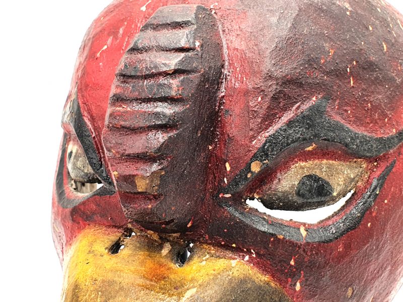Indonesische Maske - Alte Java-Maske (80 Jahre alt) - Indonesisches Theater - Vogelmaske - Garuda 3