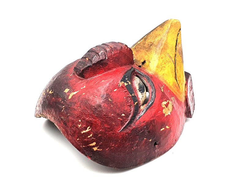 Indonesische Maske - Alte Java-Maske (80 Jahre alt) - Indonesisches Theater - Vogelmaske - Garuda 4