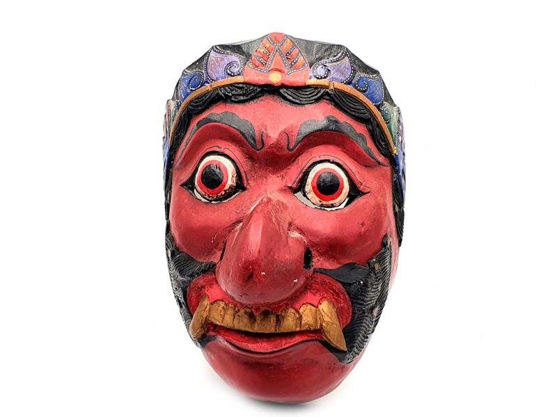 Indonesische Maske - Alte Java-Maske (90 Jahre alt) - Indonesisches Theater - Charakter 4