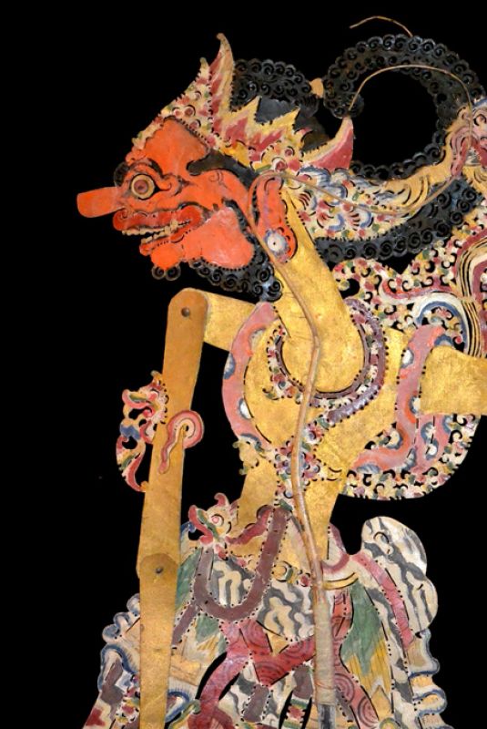 Indonesische Schattentheater Wayang Kulit Patih Rangsian Dewa 2
