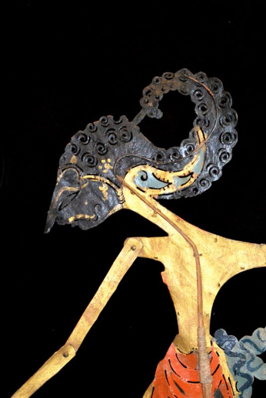 Indonesische Schattentheater Wayang Kulit Prabu Puntadewa 2