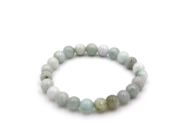 Jade 24 Beads Bracelet - White and Green 2