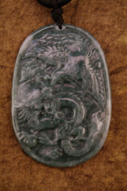 Jade Anhänger Grün Drachen 2