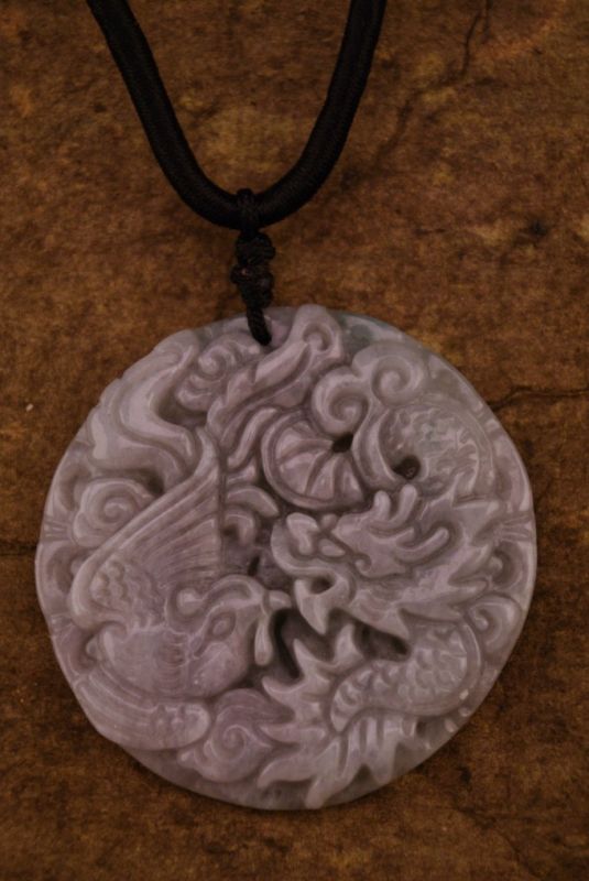 Jade Anhänger Weisser Drache 2