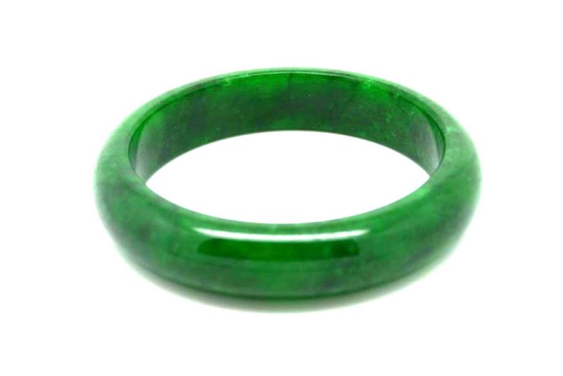 Jade-Armband Klasse A Dunkelgrün 6 1cm 2