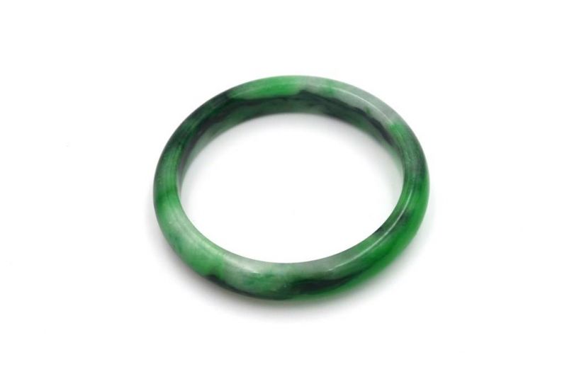 Jade-Armband - Klasse A 5 5cm - Durchscheinend Grün 2