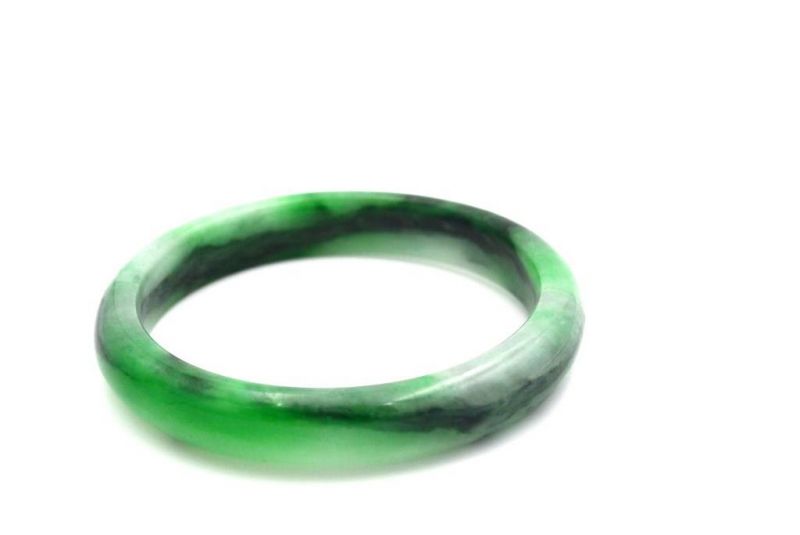 Jade-Armband - Klasse A 5 5cm - Durchscheinend Grün 3