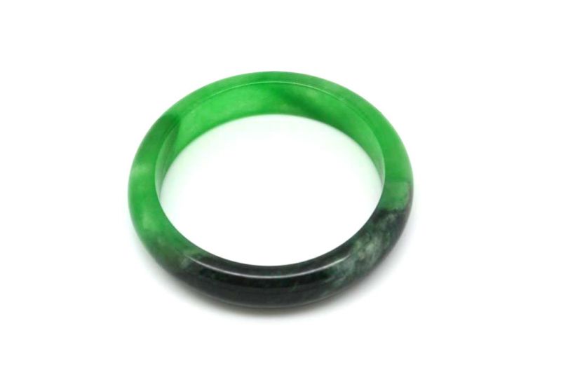 Jade-Armband - Klasse A 5,7cm - Dunkelgrün Transparent 2