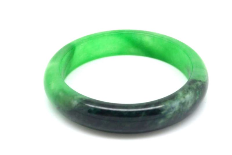 Jade-Armband - Klasse A 5,7cm - Dunkelgrün Transparent 3